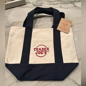 Trader Joe’s mini tote new with tag nwt navy